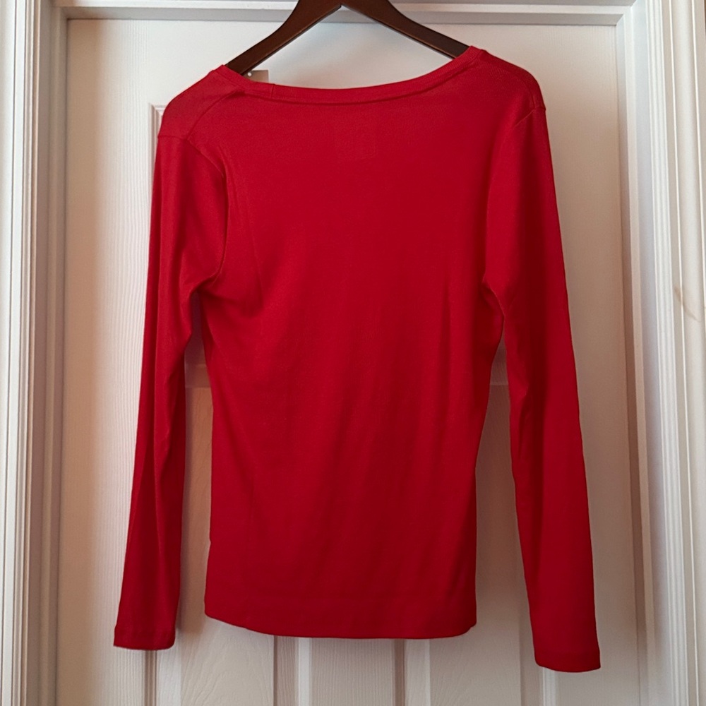 Women’s long sleeve scoop neck ribbed T-shirt - Picture 4 of 5